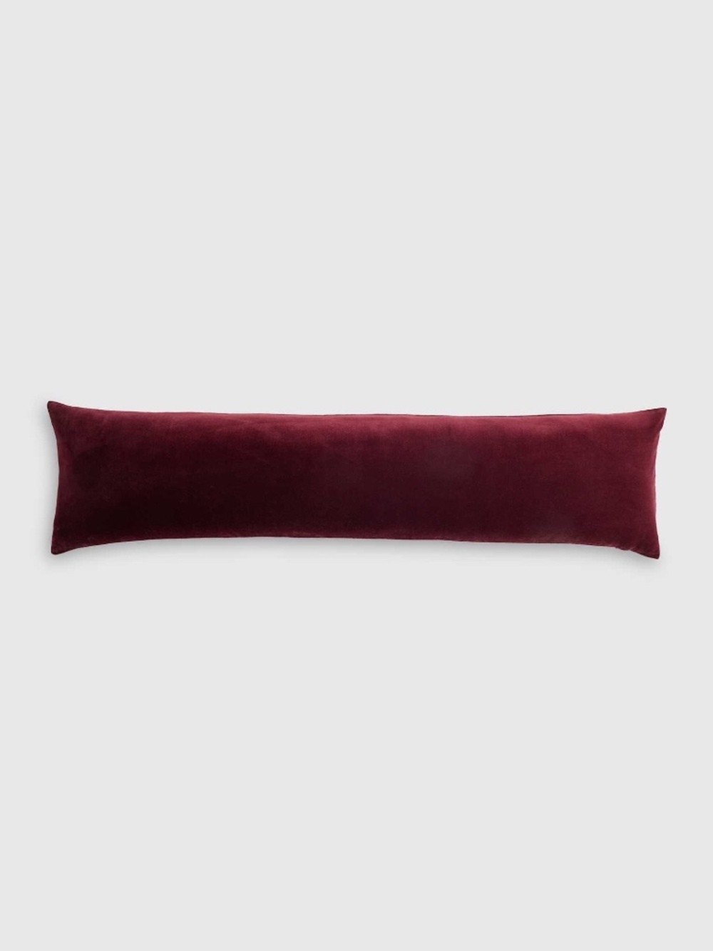 Oversized velvet cotton lumbar pillow cover 24 x 48 Wine Bordeaux